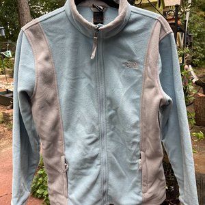 The North Face TNF Fleece Jacket Coat Blue Nice Condition Womens XL